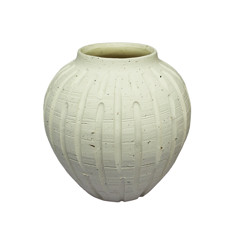 Imagem de VASO DECORATIVO BRANCO DE CERÂMICA 14X14X14CM - LUCATTI - Lucatti Artes E Decoracoes Ltda
