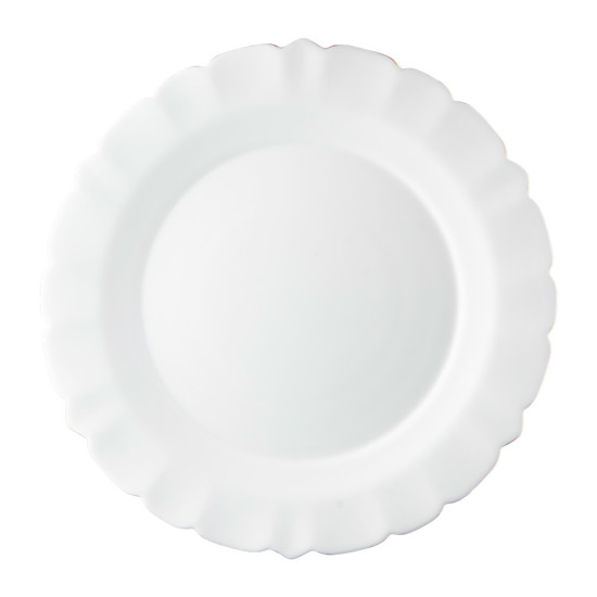 Imagem PRATO RASO VIDRO OPALINE PLISSÊ GOLD 27CM - TUUT