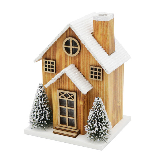 Imagem CASINHA NATALINA DECORATIVA COM LED 14X10X9CM - TOKDACASA