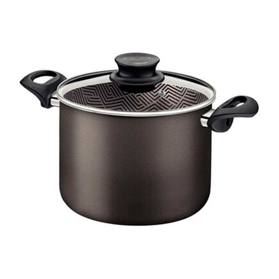 Imagem CALDEIRÃO PARIS ANTIADERENTE STARFLON MAX CHUMBO COM TAMPA DE VIDRO - TRAMONTINA