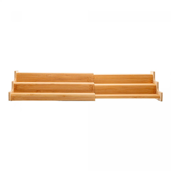 Imagem ORGANIZADOR EXTESÍVEL PARA TEMPEROS NATURE 56,5CM X 19,5CM X 10,5CM DE BAMBU - LYOR