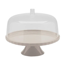 Imagem de BOLEIRA BEGE FESTA COM PÉ LINHA BREAK 25,5X31,5X31,5CM - OU - Martiplast Industria E Comercio De Plast