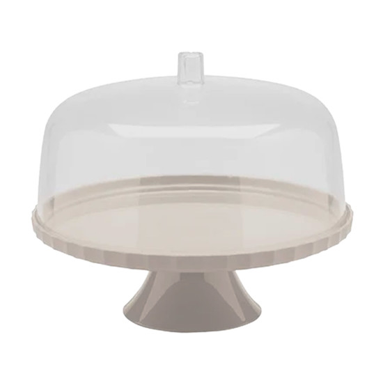 Imagem BOLEIRA BEGE FESTA COM PÉ LINHA BREAK 25,5X31,5X31,5CM - OU