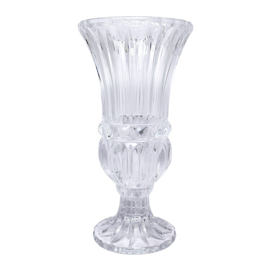 Imagem VASO DECORATIVO DE VIDRO COM PÉ 29X15X15CM - DELISOGA