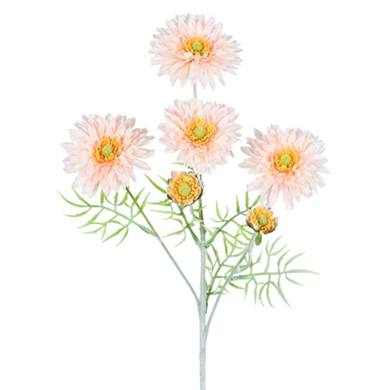 Imagem HASTE DECORATIVA DE GERBERA SALMÃO DE PLÁSTICO MOLDÁVEL 60X17CM - GRILLO