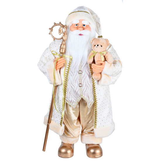 Imagem PAPAI NOEL DECORATIVO DE PLÁSTICO E ALGODÃO 80CM - GRILLO