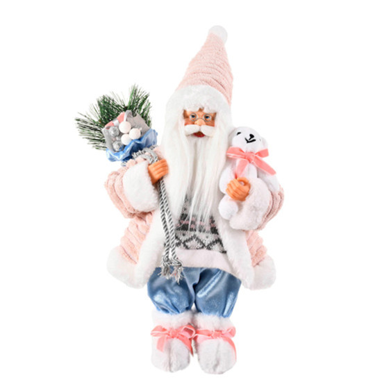 Imagem PAPAI NOEL COM URSINHO DE PELÚCIA DECORATIVO 45CM - GRILLO