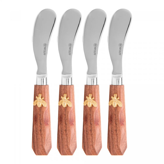 Imagem CONJUNTO 4 ESPÁTULAS NEW BEE 15CM X 2CM DE AÇO INOX - WOLFF
