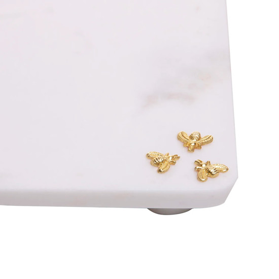 Imagem TÁBUA RETANGULAR DECORATIVA NEW BEE 28CM X 3CM X 22,5CM DE MÁRMORE - WOLFF