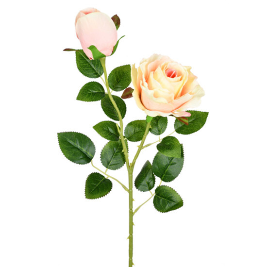 Imagem HASTE DECORATIVA DE PLÁSTICO MOLDÁVEL DE ROSA COR ROSA 70X12CM - GRILLO