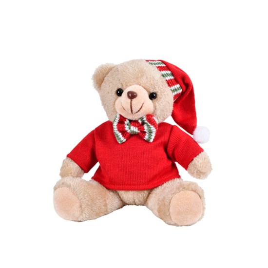 Imagem URSO NATALINO DE PELÚCIA COM GORRO 20X21X16CM - GRILLO