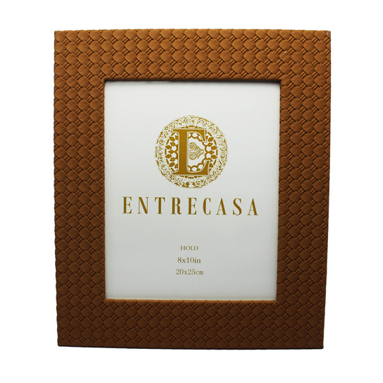Imagem PORTA RETRATO RETANGULAR DECORATIVO DE MDF MARROM 20X25CM - ENTRECASA