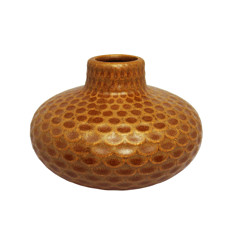 Imagem de VASO DE CERÂMICA CARAMELO DECORATIVO 13X16X16CM - ENTRECASA - Inverno Verao Comercio De Modas E Decoracao Eireli