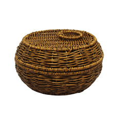 Imagem de CESTO REDONDO DE FIBRA SINTÉTICA COM TAMPA 12X23X23CM - ENTRECASA - Inverno Verao Comercio De Modas E Decoracao Eireli