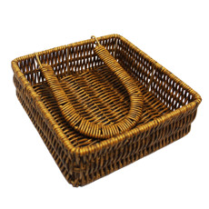 Imagem de PORTA-GUARDANAPO QUADRADO DE FIBRA SINTÉTICA 6X18X18CM - ENTRECASA - Inverno Verao Comercio De Modas E Decoracao Eireli