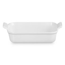 Imagem de TRAVESSA RETANGULAR HERITAGE EM CERÂMICA WHITE 9,1X39X25,4 CM - LE CREUSET - Le Creuset Do Brasil Ltda 