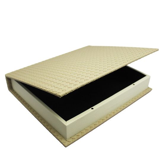 Imagem CAIXA LIVRO DECORATIVA DE MDF TEXTURIZADO BEGE 4X26,5X21CM - ENTRECASA