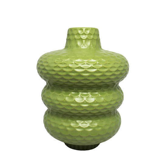 Imagem VASO DE CERÂMICA VERDE DECORATIVO 24X18X18CM - ENTRECASA