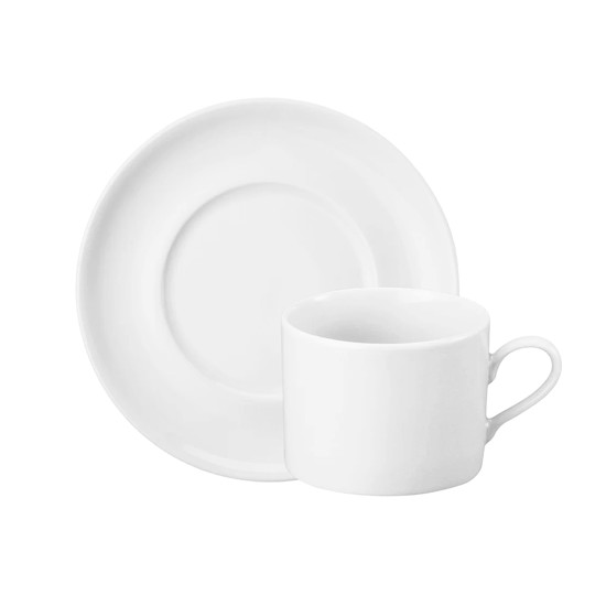 Imagem XÍCARA BRASÍLIA COM PIRES 200ML DE PORCELANA BRANCA 8X14X14CM - SCHMIDT