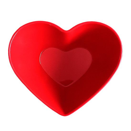 Imagem BOWL CORAÇÃO VERMELHO DE MELAMINA 7X32X25CM - TUUT