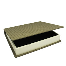 Imagem de CAIXA LIVRO DECORATIVA DE MDF TEXTURIZADO CINZA 4X26,5X21CM - ENTRECASA - Inverno Verao Comercio De Modas E Decoracao Eireli