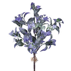 Imagem de BUQUÊ DECORATIVO DE FOLHAS LAVANDA OUTONO DE PLÁSTICO MOLDÁVEL 34X17CM - GRILLO - Grillo Ltda