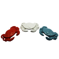 Imagem de TRIO DE CARANGUEJOS DECORATIVOS DE RESINA - ENTRE MARES - Entre Mares Ind E Com De Artesanatos Socied Ltda