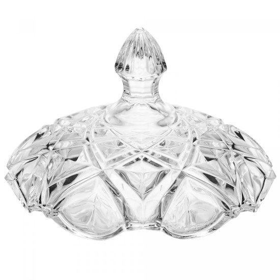 Imagem POTICHE DE VIDRO COM PÉ E TAMPA STAR 29X18CM - LYOR