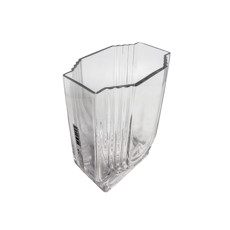 Imagem de VASO DECORATIVO EM VIDRO TRANSPARENTE 21X15X10 CM - Grillo Ltda