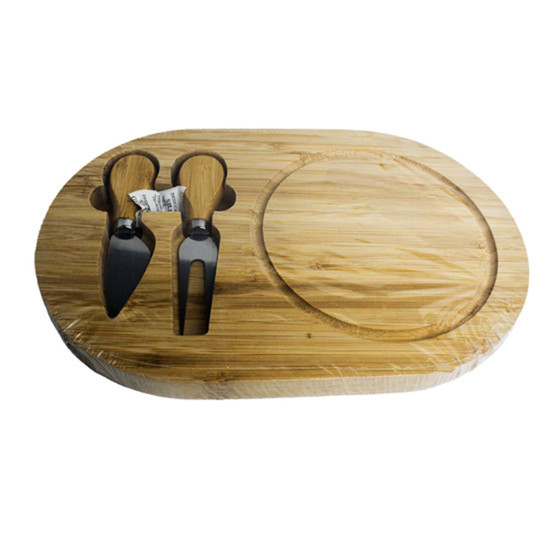 Imagem CONJUNTO 3 PEÇAS TÁBUA PARA QUEIJO EM BAMBU 28X18 CM