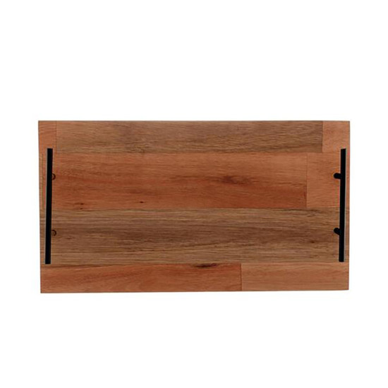 Imagem BANDEJA DE MADEIRA COM ALÇA PRETA LIPTUS 38CM X 18CM X 7CM - WOODART