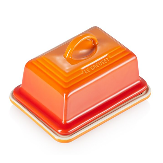 Imagem MANTEIGUEIRA LARANJA DE CERÂMICA 9X17X13CM - LE CREUSET