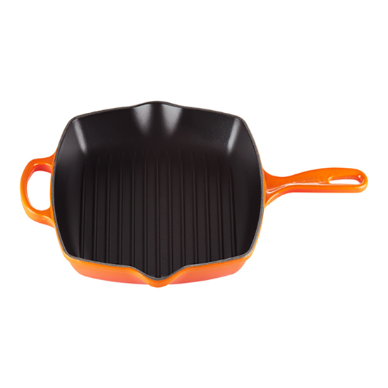 Imagem GRELHA QUADRADA LARANJA DE FERRO FUNDIDO 26CM - LE CREUSET