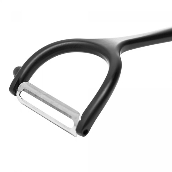 Imagem DESCARCADOR DE LEGUMES COM CABO ANTIDERRAPANTE CHEF PRO PRETO LIGA DE ZINCO - WOLFF