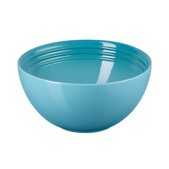 Imagem BOWL VANCOUVER 2,2L REDONDO DE SERVIR AZUL CARIBE DE CERÂMICA - LE CREUSET