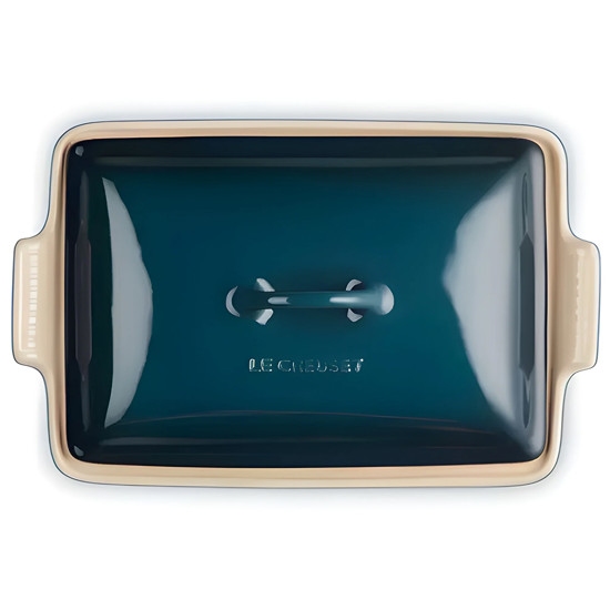 Imagem TRAVESSA HERITAGE AGAVE RETANGULAR DE CERÂMICA 3,8L COM TAMPA - LE CREUSET