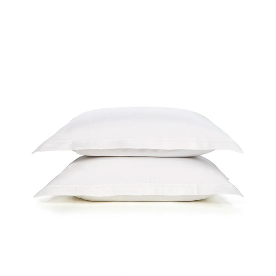 Imagem JOGO 2 FRONHAS KING 300 FIOS CETIM 100% ALGODÃO EGÍPCIO GALIENO BRANCO - TRUSSARDI