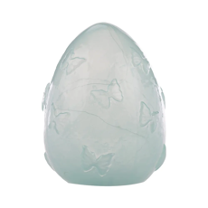 Imagem de LUMINÁRIA OVO COM BORBOLETAS EM RELEVO COM 18 LEDS DE VIDRO VERDE - CROMUS - Cromus Embalagens Ind E Com Ltda