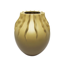 Imagem de VASO BEGE DECORATIVO DE CERÂMICA 29X21X21CM - CERÂMICA MAZZOTTI - Ceramica Artistica Mazzotti Ltda