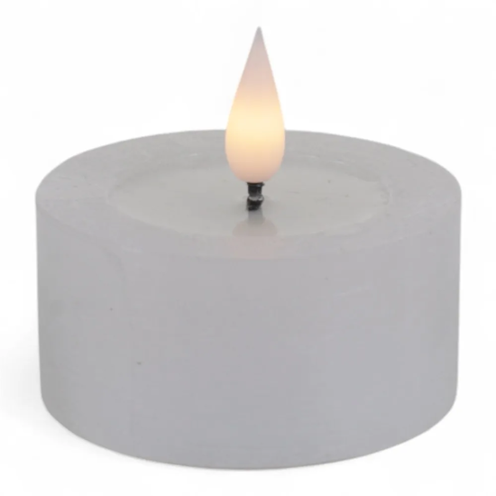 Imagem VELA BRANCA DECORATIVA DE LED AMARELO QUENTE 5,5X7X7CM - CROMUS