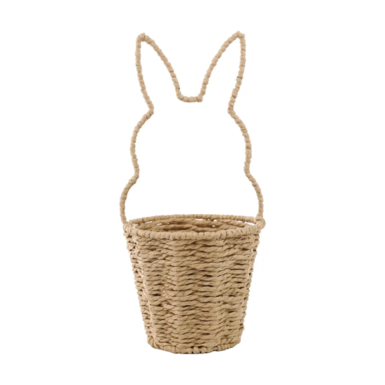 Imagem CESTA REDONDA CESTARIA ORELHA DE COELHO 30X14X14CM - CROMUS