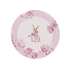 Imagem de PRATO SOBREMESA COELHA DA PÁSCOA DE MELAMINA 20CM - CROMUS - Cromus Embalagens Ind E Com Ltda