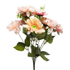 Imagem de HASTE DECORATIVA DE ZINNIA ROSA  DE PLÁSTICO MOLDÁVEL 47X27X27CM - GRILLO - Grillo Ltda