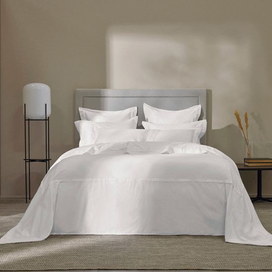 Imagem JOGO DE CAMA QUEEN 300 FIOS 100% ALGODÃO EGÍPCIO VERCELLI BRANCO - TRUSSARDI