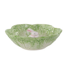 Imagem de BOWL DE CERÂMICA VERDE E BRANCO 9X13,5X13,5CM - CROMUS - Cromus Embalagens Ind E Com Ltda