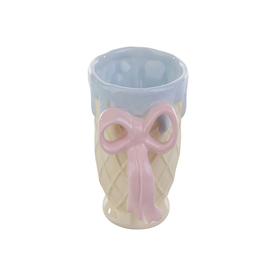 Imagem CANECA LACINHO 330ML COLORIDA DE CERÂMICA 10X12X10CM - TOKDACASA