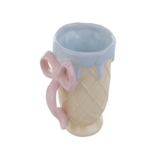 Imagem CANECA LACINHO 330ML COLORIDA DE CERÂMICA 10X12X10CM - TOKDACASA