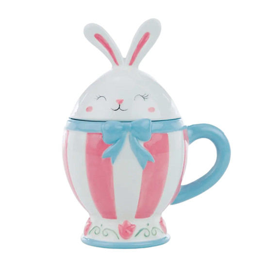 Imagem CANECA DE CERÂMICA COM TAMPA 16X12X9CM - CROMUS