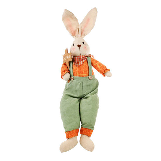 Imagem COELHO/COELHA SENTADO DECORATIVO DE POLIÉSTER 69X22X12CM - CROMUS