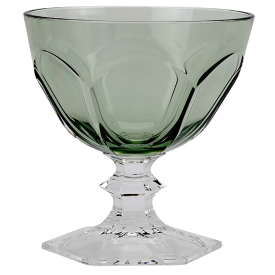 Imagem TAÇA SEXTAVADA EM ACRÍLICO VERDE TRANSPARENTE 18X9,5X9,5CM - ENTRECASA